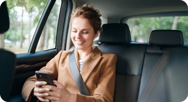 girl in car